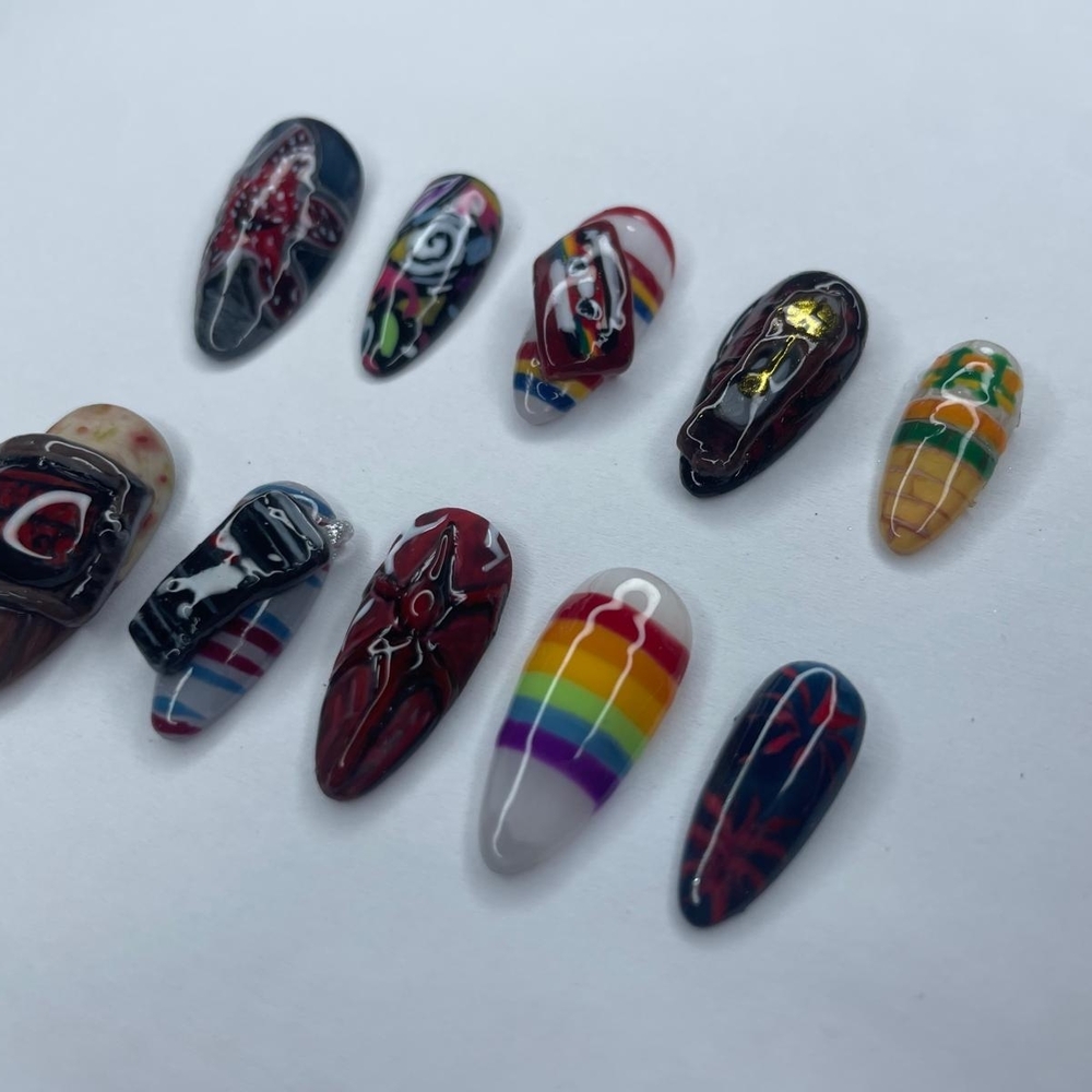 Colorful Artistic Nail Art Set - Picture 3 of 6